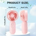 thumbnail image 2 of Mini Portable Fan Bulk Cute Handheld Lightweight Small Little Personal Hand Eyelash Fan 3 Speeds USB Rechargeable for Women Men Indoor Outdoor Makeup Travel Camping (black, 6 Pcs), 2 of 6