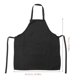 thumbnail image 2 of BRIGHTFUFU Delantal Negro Impermeable Con Ajuste En Y Bolsillos Para Cocina, 2 of 8