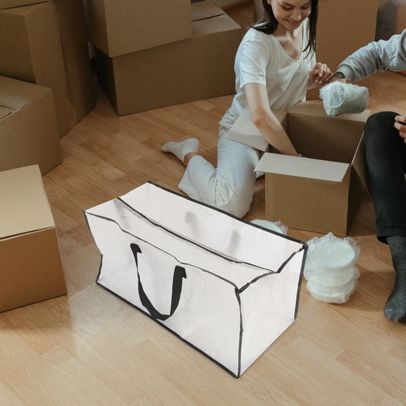 LOLIPPYY Large Clear Storage Bags with Handles, Heavy Duty PP Material for Travel, Moving, Home Organization and Storage Solutions