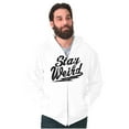thumbnail image 5 of Stay Weird Motto Mantra Geek Normal Zip Up Hoodie Men's Women's Brisco Brands X, 5 of 6