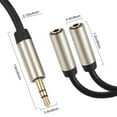 thumbnail image 4 of Necvior 20cm Earphone Extension Cable 3.5mm Male to 2 Female Aux Cable Headphone Splitter, 4 of 11