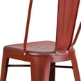 thumbnail image 6 of Bowery Hill 30" Metal Bar Stool in Distressed Kelly Red, 6 of 7