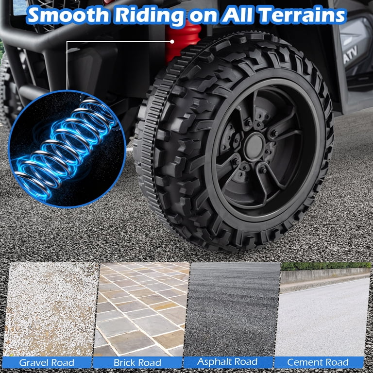 24V Electric ATV Quad with LED Lights and Storage photo 6