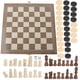thumbnail image 1 of 3 in 1 Multifunctional Wooden Folding Chess Set Portable Checkers and Draughts Game, 1 of 4