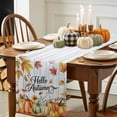thumbnail image 3 of Fall Pumpkin Table Runner, Autumn Thanksgiving Kitchen Dining Table Decoration for Home Party Decor 13x48 Inches, 3 of 9