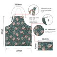 thumbnail image 7 of Cute Hedgehog Pattern with Pioneer Flower Apron-Garden Aprons for Women with Pockets-Cotton Linen Waterproof Kitchen Cooking Gardening Aprons Adjustable for Kitchen,Cooking,BBQ and Salon 33x27 Inch, 7 of 7