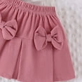 thumbnail image 6 of Tiijoy Toddler Girls Outfits Puff Sleeve Pullover Top and Bow Skirt 2Pcs Set, Sizes 2-3, 6 of 8