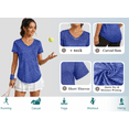 thumbnail image 4 of Rosvigor Womens Workout Tops V Neck Tee Shirts Quick Dry Athletic Shirts Women Loose Gym Running Tops, 4 of 7