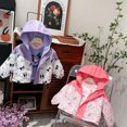 thumbnail image 2 of Sanrio Kuromi Melody Jacket Cartoon Sweet Hooded Jackets Children Winter Warm Casual Street Loose Waterproof Zipper Outerwear, 2 of 12