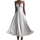 thumbnail image 1 of Puntoco Vestidos Mujer Verano Moda Mujer Sexy V-Cuello Color Sólido Tirante Suelto Sin Espalda Vestido Sin Mangas Falda, 1 of 3