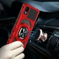 thumbnail image 4 of TJS for TCL 30 Z T602DL, TCL 30 LE Case, with Tempered Glass Screen Protector, [Military Grade] Robotic Magnetic Support Car Mount Metal Ring Holder Kickstand for Alcatel TCL 30Z / TCL 30LE (Red), 4 of 7