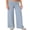 Blue, variant on Michellecmm Women's Baggy Pants Elastic Waistband Wide Leg Striped Pants
