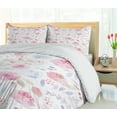 thumbnail image 5 of Ambesonne Watercolor Duvet Cover Sets, Delicate Spring Buds, 2-Queen, Pale Blue Pale Pink, 5 of 7