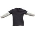 thumbnail image 1 of Vogacara Camiseta de manga larga, colorida, ligera, apariencia exquisita, ocasiones amplias, ropa de empalme para modelo 1/6, ropa para hombres Muñecas y casas de muñecas Gris Vogacara FN001406-03, 1 of 6