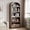 Brown, variant on Memoryfield 5 Shelf Arched Bookcase, 71.7" Tall Farmhouse Wooden Bookshelf, Open Display Storage Rack for Living Room, Home Office, White
