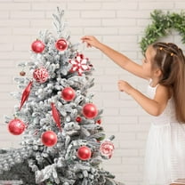 40pcs 50% Off Plastic Balls Classic Christmas Balls Hanging Decorations Christmas Tree Hanging Ornaments Pack Glossy Pendants for Xmas Holiday Wedding Party