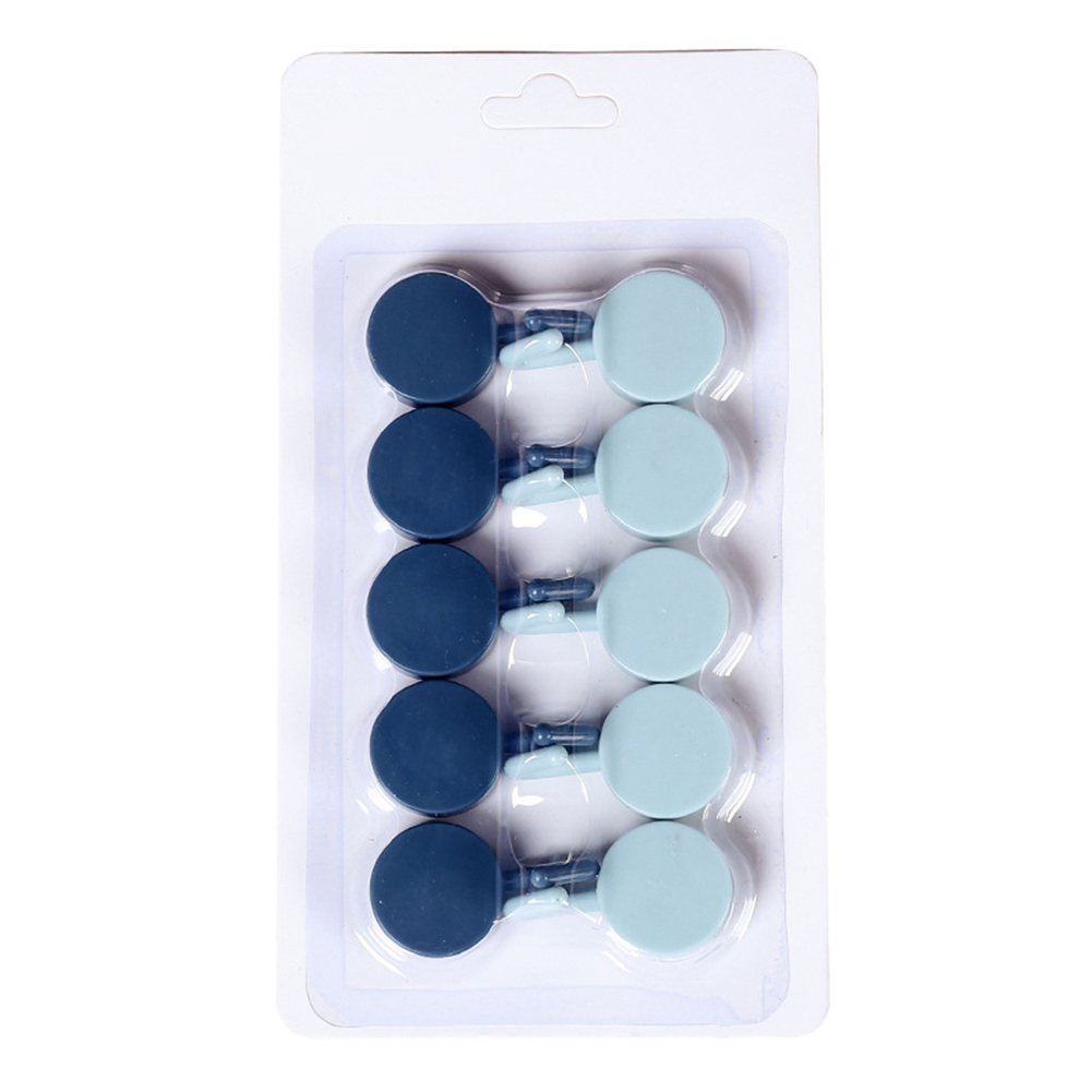 Ludlz Wall Adhesive Hooks Heavy Duty Wall Hangers Without Nails 180 Degree Rotating Seamless Adhesive Hooks for Hanging Bathroom Kitchen Office-10 Packs Nordic Style Solid Color - image 2 of 7