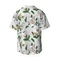 thumbnail image 2 of Wukai Lilies Flowers Men's Casual Short-Sleeve Button Down Shirt - Lightweight Summer Dress Shirt for Daily Wear-3X-Large, 2 of 7