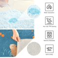 thumbnail image 3 of Yayeee Bath Rug for Bathroom Floor Non Slip Rectangle Fluffy Soft Absorbent Mat, 16"x24", Capybaras Swimming, 3 of 7