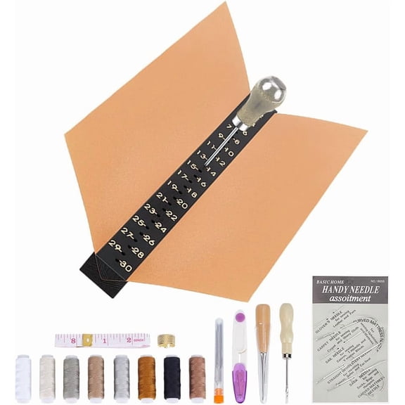 11.8inch Signature Punching Tools Book Binding Tools with Scales Punching Holes Tool Bookbinding Kit with Thread for DIY Crafts Notebooks Journals Planners Books Colorful