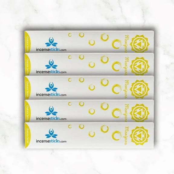 Manipura Incense 8" 12 Sticks - 5 Packs - 12 Incense Sticks per Pack| Rosemary based Concoction