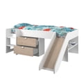 thumbnail image 2 of Cama Individual Infantil ALTEREGO DESIGN con escalera Resbaladilla 2 cajones Estructura de Madera industrial, 2 of 3
