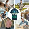 thumbnail image 6 of The Legend of Zelda Men's Casual Button-Down Shirts Summer Short Sleeve Tee Shirt Daily Hawaiian Beach Shirt Top With Pocket, 6 of 9