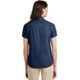 thumbnail image 3 of Port & Company ®  - Ladies Short Sleeve Value Denim Shirt.  Lsp11 Xl Ink Blue*, 3 of 4