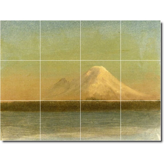 Ceramic Tile Mural-Albert Bierstadt Landscapes Painting 76. 32" w x 24" h using (12) 8 x 8 ceramic tiles