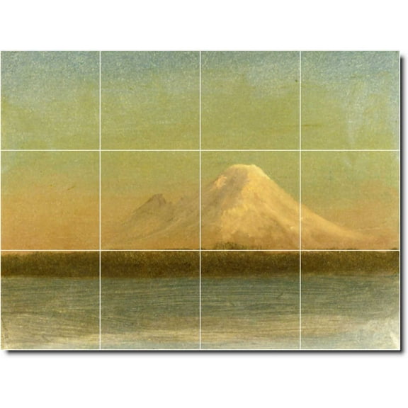 Ceramic Tile Mural-Albert Bierstadt Landscapes Painting 76. 17" w x 12.75" h using (12) 4.25 x 4.25 ceramic tiles