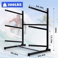 thumbnail image 4 of Morohope Freestanding Kayak Storage Rack Kayak Tackle Storage Heavy Duty Weatherproof Outdoor Storage Rack Storage Hooks for Kayaks, SUP, Canoe Paddleboard, 3 Levels, Black, SL35003BK, 4 of 4