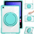 thumbnail image 2 of ELEHOLD Rotating Shockproof Case For Samsung Galaxy Tab A9+/ A9 Plus Full Body Protection Clear Rugged Cover, 360° Rotating Ring Hand Grip Stand, Nylon Shoulder Strap,Lightgreen, 2 of 10