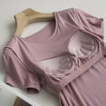 thumbnail image 6 of Summer Tops for Women Medium Women Shirt Casual Short Sleeve Tops for Tall Long Sleeve Shirts Long Rayon Beaded Turtleneck Work Shirts Summer T Shirt Womens Pink M, 6 of 9
