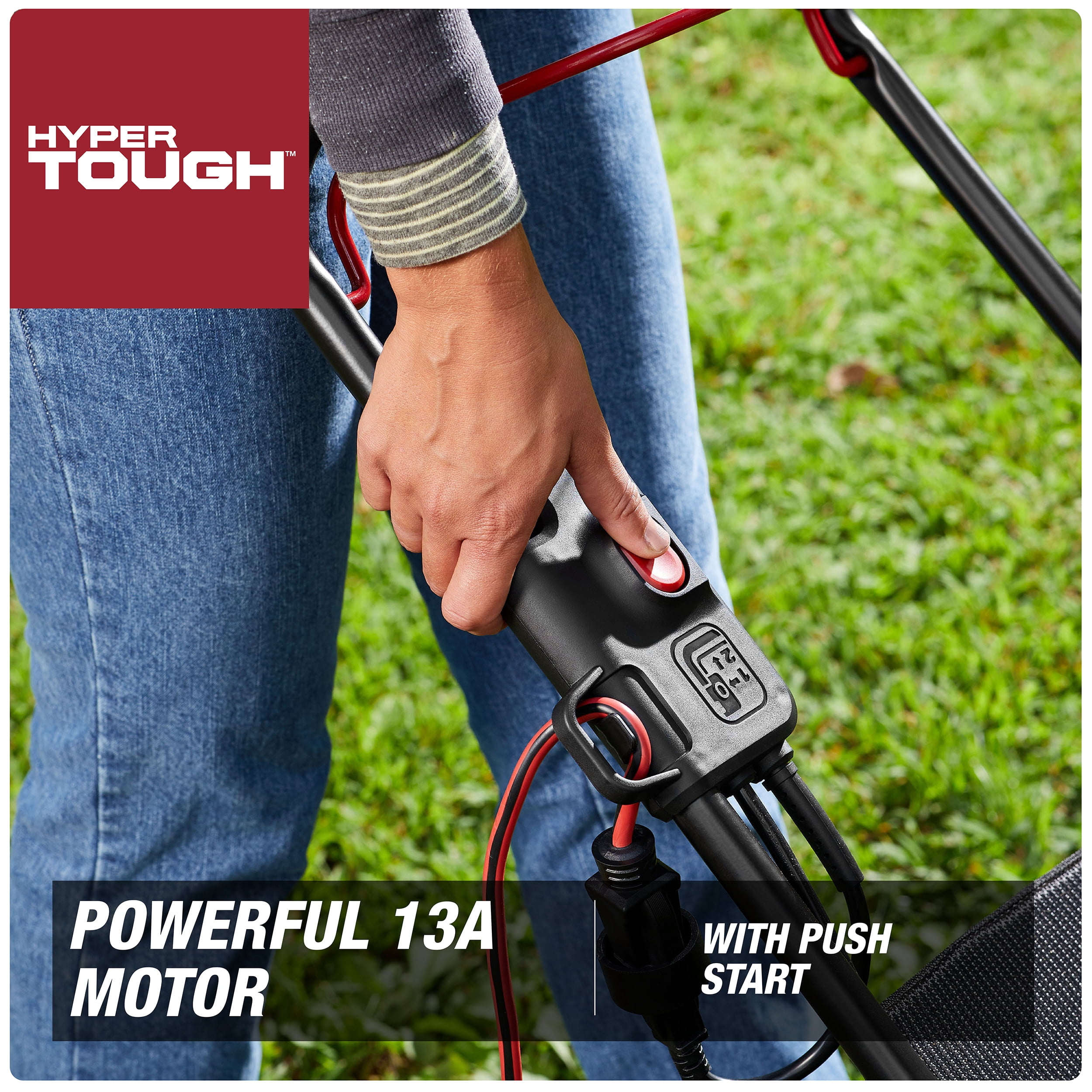 Hyper Tough 20" 13A Corded Electric Push Walk-Behind Lawn Mower