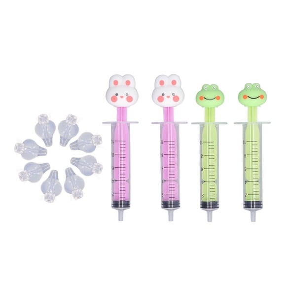 4 jeringas nasales de 10 ml para bebés, irrigador de seguridad con succión, reutilizables, de silicona, para lavar la nariz de los bebés