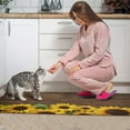 thumbnail image 4 of 2 Piece Brown Wood Sunflower Flowers Rug Kitchen Rug Set, Decor Kitchen Rugs, Absorbent Non-Slip Washable Floor Mats, Home Indoor Runner Rugs 17"x47"+17"x30", 4 of 7