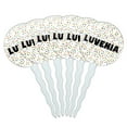 thumbnail image 1 of Luvenia Cupcake Picks Toppers - Set of 6 - Mutlicolored Speckles, 1 of 1