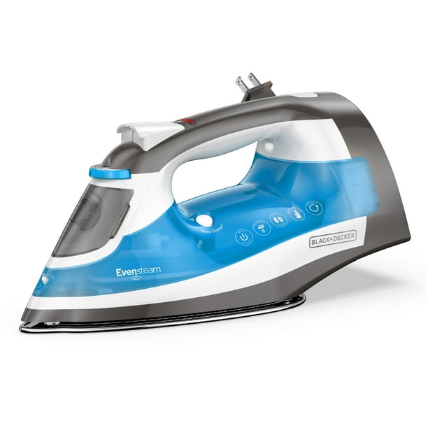 BLACK+DECKER One Step Steam Cord Reel Iron, Blue, ICR19XS