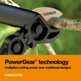 thumbnail image 2 of Fiskars PowerGear Titanium Lopper (15"), Compound-Action Bypass Lopper, Black and Orange, 1 Count, 2 of 9