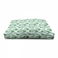 thumbnail image 4 of Green and White Pet House, Polynesian Aloha Watercolor Style Monstera Palm Leaves Luau, Outdoor & Indoor Portable Dog Kennel with Pillow and Cover, 5 Sizes, Green and Almond Green, by Ambesonne, 4 of 5