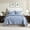 Blue, variant on BCOTTOND Reversible King Quilt Set (106x98in) with 2 Pillow Shams (20x36in) -Luxury Floral Bedspread - 100% Cotton All Season Bedding Set - Lightweight, Soft, Pre-Washed(Blue/Grey)