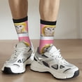 thumbnail image 4 of Uemuo A Funny Cat Pattern Women's Crew Socks, Soft Durable Breathable Moisture-Wicking with Odor Control Cotton socks, 4 of 9