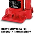 thumbnail image 4 of Powerbuilt 640407 Automotive 6 Ton Bottle Jack w/ Forged Iron Saddle, Red, 4 of 5