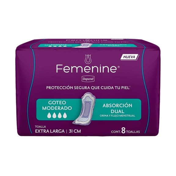 Toalla para Incontinencia Depend Femenine Extra Larga