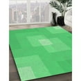 thumbnail image 3 of Ahgly Tapis d'Intérieur Lavable en Machine Carré Transitionnel Vert Néon, 3 Pieds Carré, 3 of 7