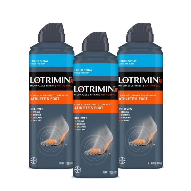 Spray líquido Lotrimin AF para pie de atleta, miconazol al 2%, 135 ml