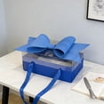 thumbnail image 4 of Caja vacía de San Valentín con lazo, romántica y única, con transparencia. Azul, 4 of 6