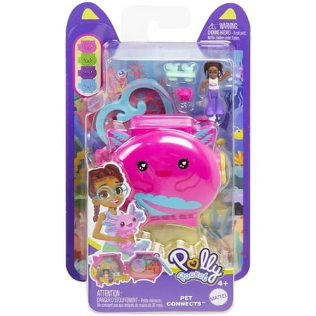 Polly Pocket Pet Connects Axolotl Micro Playset