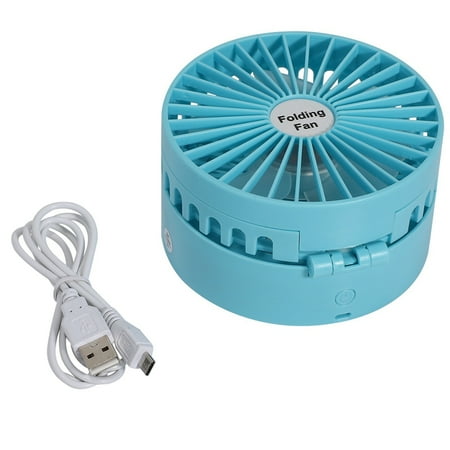 

Battery Operated Fan Hand Free Usb Fan Rechargeable Personal Fan 3 6-18H Working 180° Rotating Free Adjustment for Camping/Outdoors/Travel - Blue