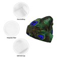 thumbnail image 3 of Kdxio Peacock Feathers Winter Beanie for Men Women Beanie Knit Hat Cuffed Cap Beanie Knit Chunky Snow Cap, 3 of 6